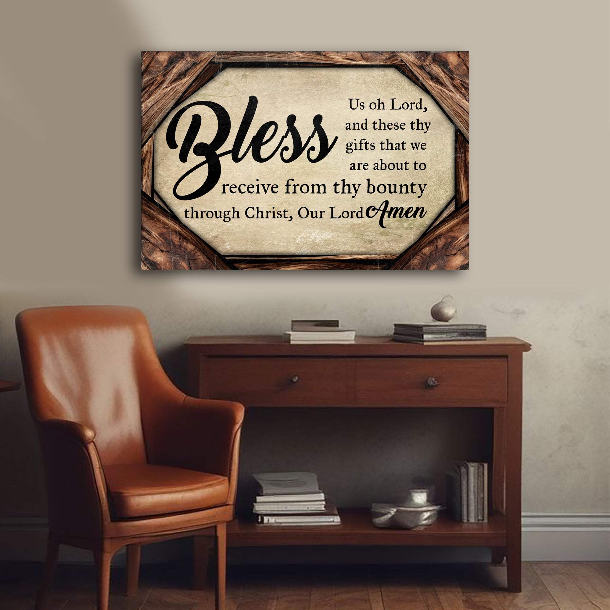 Bless Us Oh Lord Faith Sign II - Tailored Canvases - Flyclothing LLC