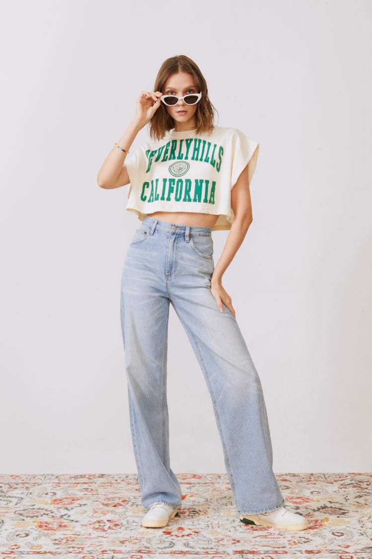 Coney Island Whitefish High Rise Wide Jeans HJ007 - Hey Joanie - Flyclothing LLC