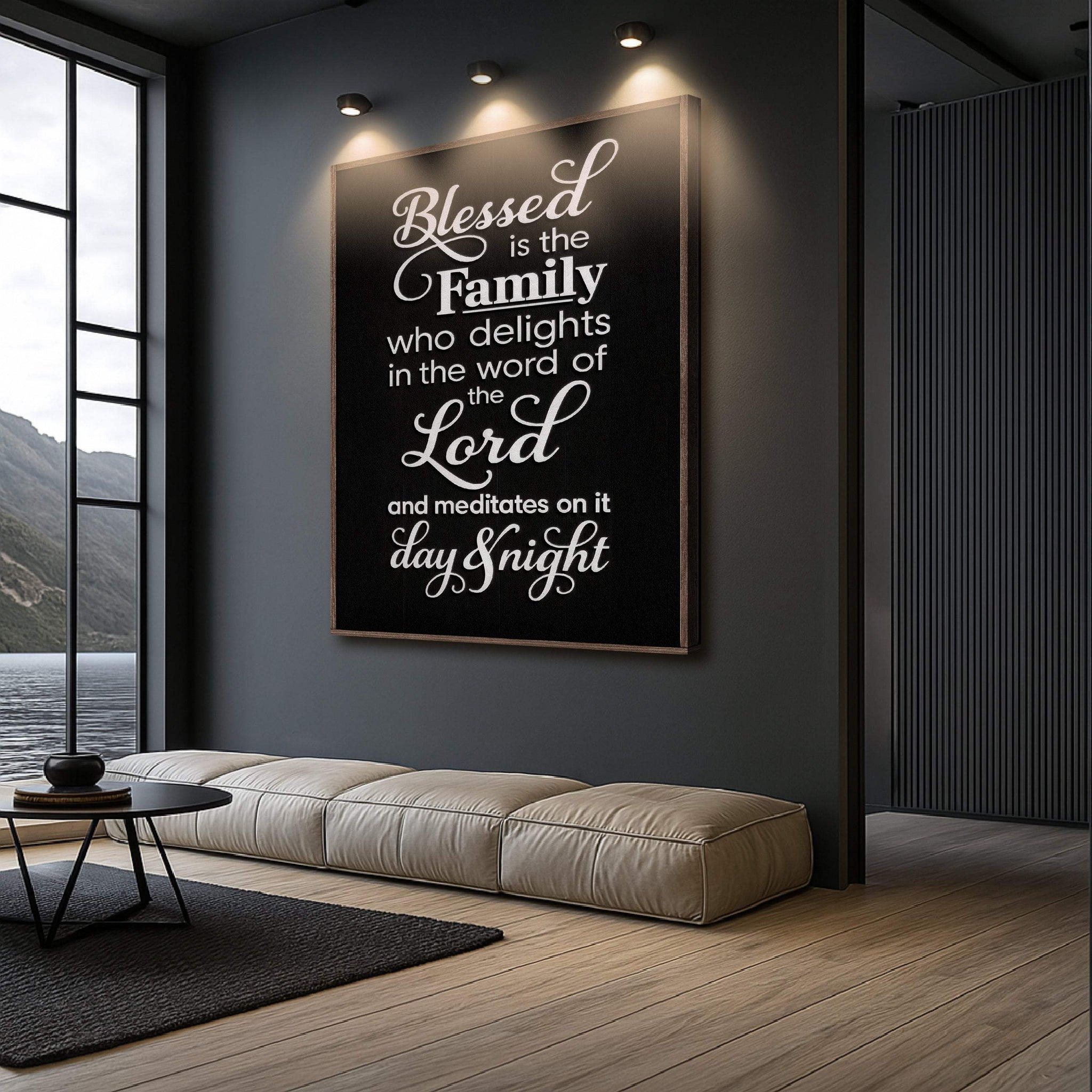 Blessed Is The Family Faith Sign II - Tailored Canvases - Flyclothing LLC