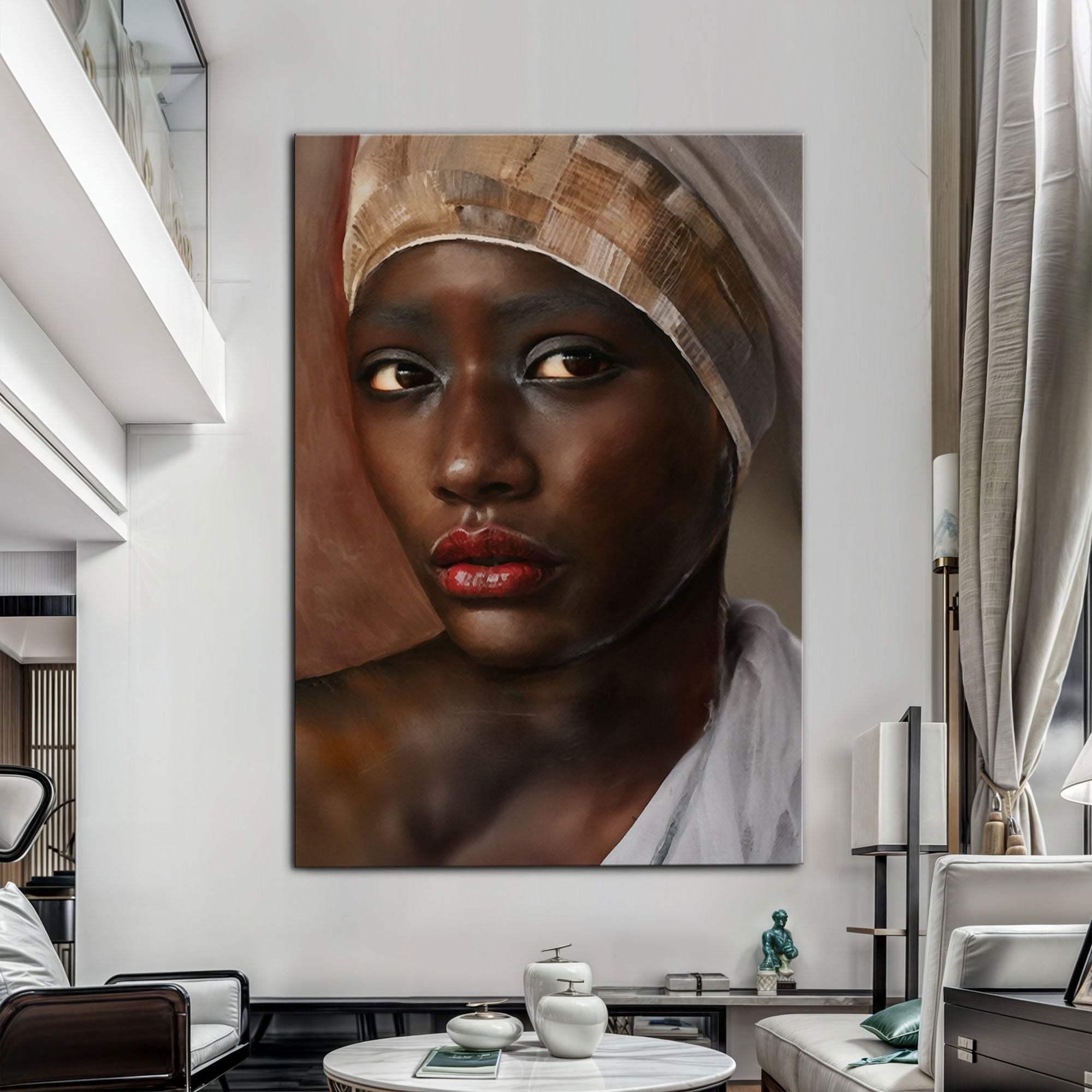 African Woman Painting Wall Art - Tailored Canvases - Flyclothing LLC