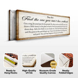 Find The One You Can't Live Without Family Sign II - Tailored Canvases - Flyclothing LLC