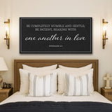 Be Completely Humble And Gentle - Ephesians 4:2 Faith Sign II - Tailored Canvases - Flyclothing LLC