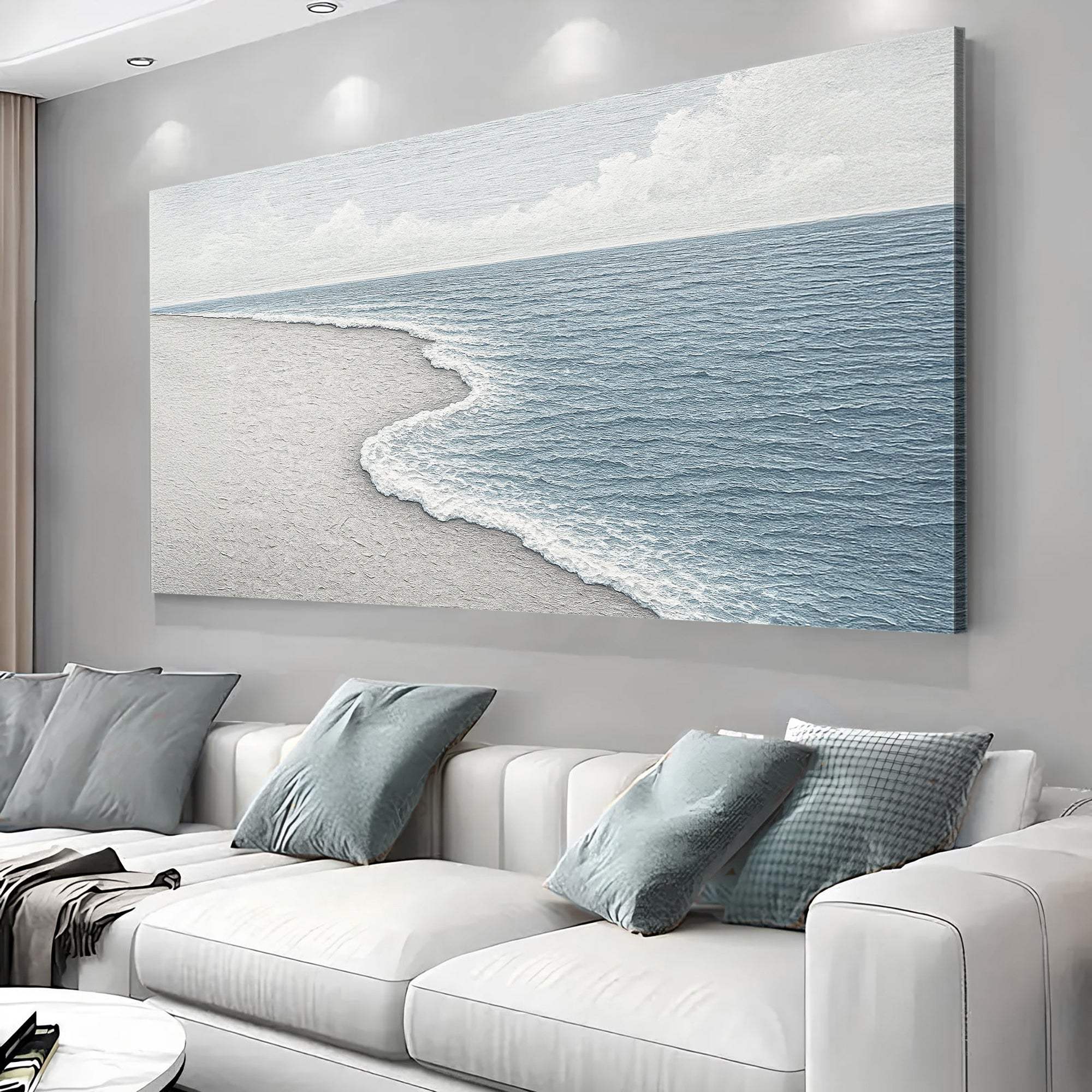 Abstract Beach Shore Wall Art - Tailored Canvases - Flyclothing LLC