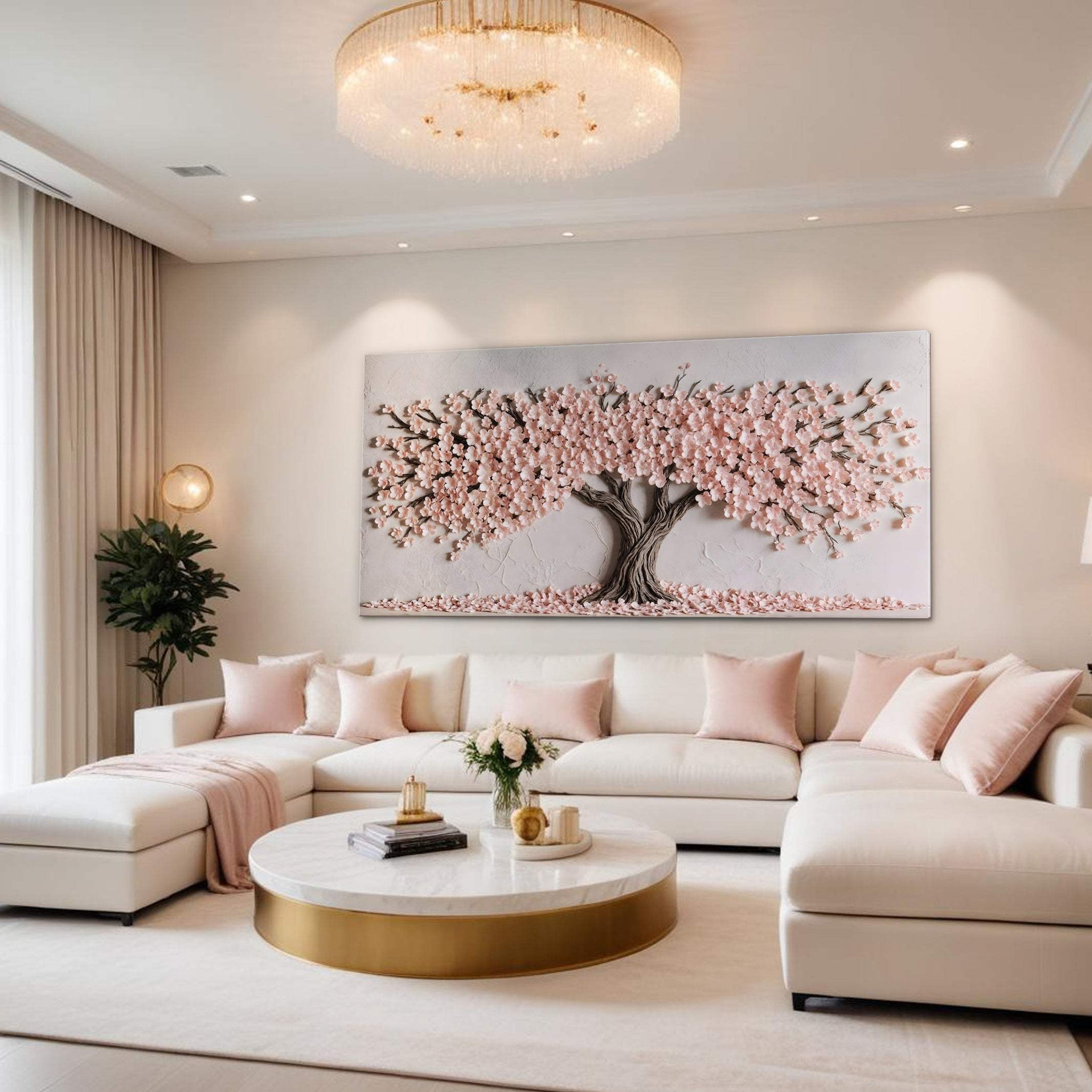 Blush Blossom Wall Art - Tailored Canvases - Flyclothing LLC