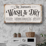 Personalized Laundry Service Sign - Tailored Canvases - Flyclothing LLC