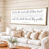 Proverbs 3:5-6 Faith Wall Sign - Tailored Canvases - Flyclothing LLC