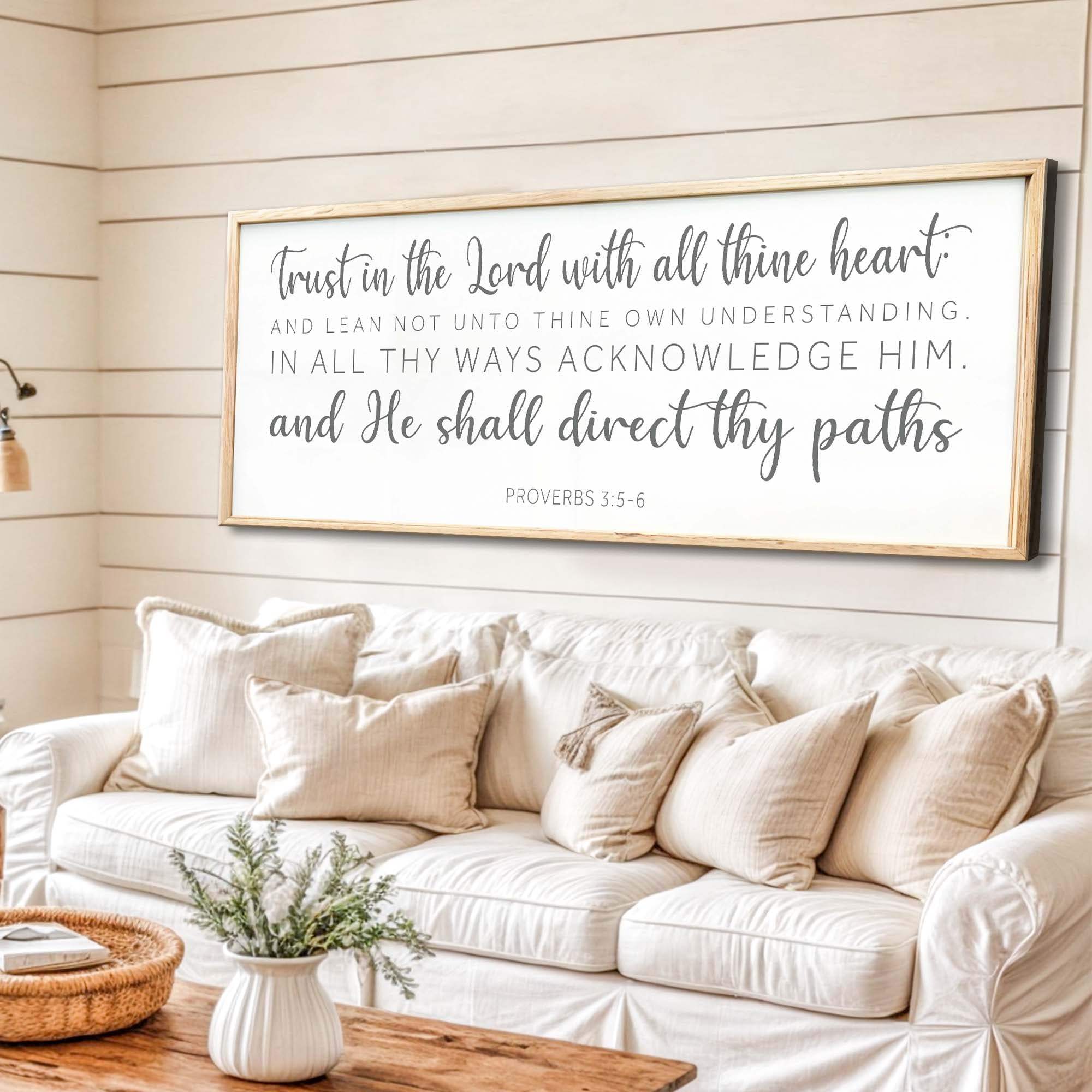 Proverbs 3:5-6 Faith Wall Sign - Tailored Canvases - Flyclothing LLC