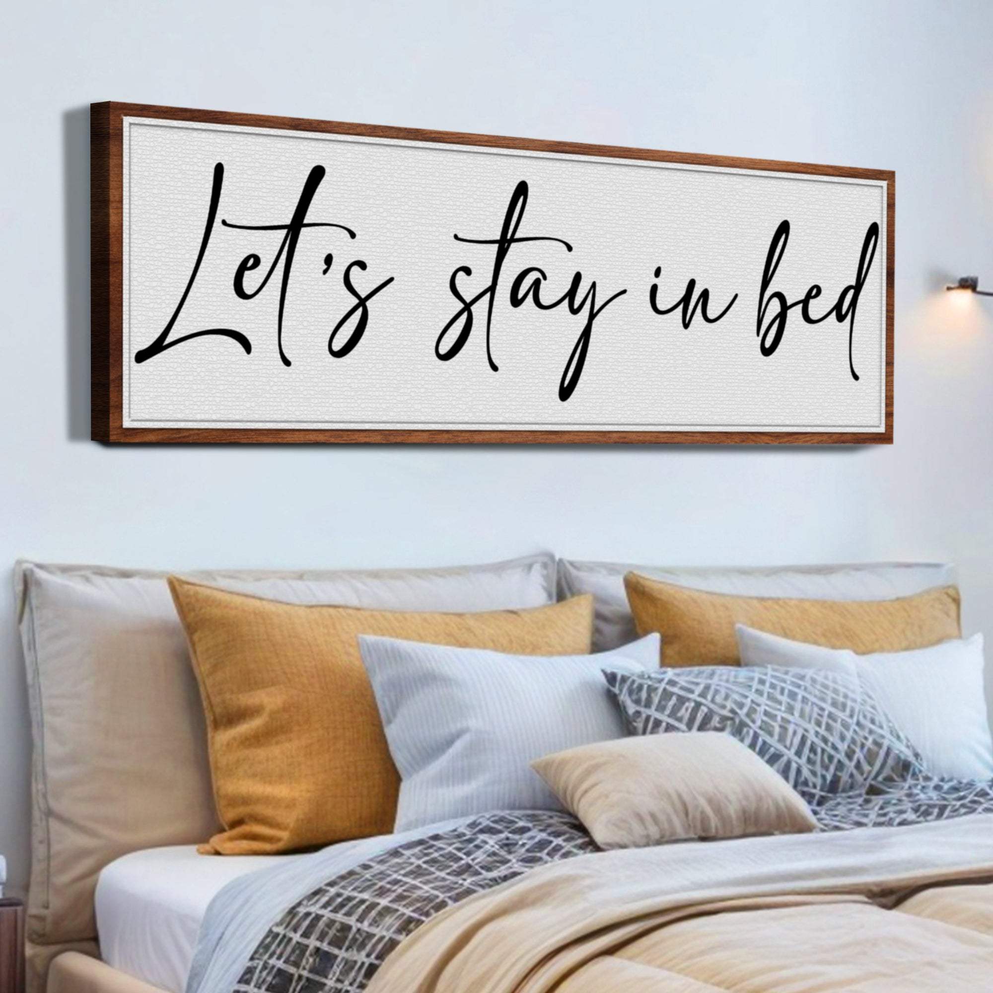 Let's Stay in Bed Bedroom Sign II - Tailored Canvases - Flyclothing LLC