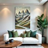 Abstract Mountain and River Landscape Wall Art II - Tailored Canvases - Flyclothing LLC