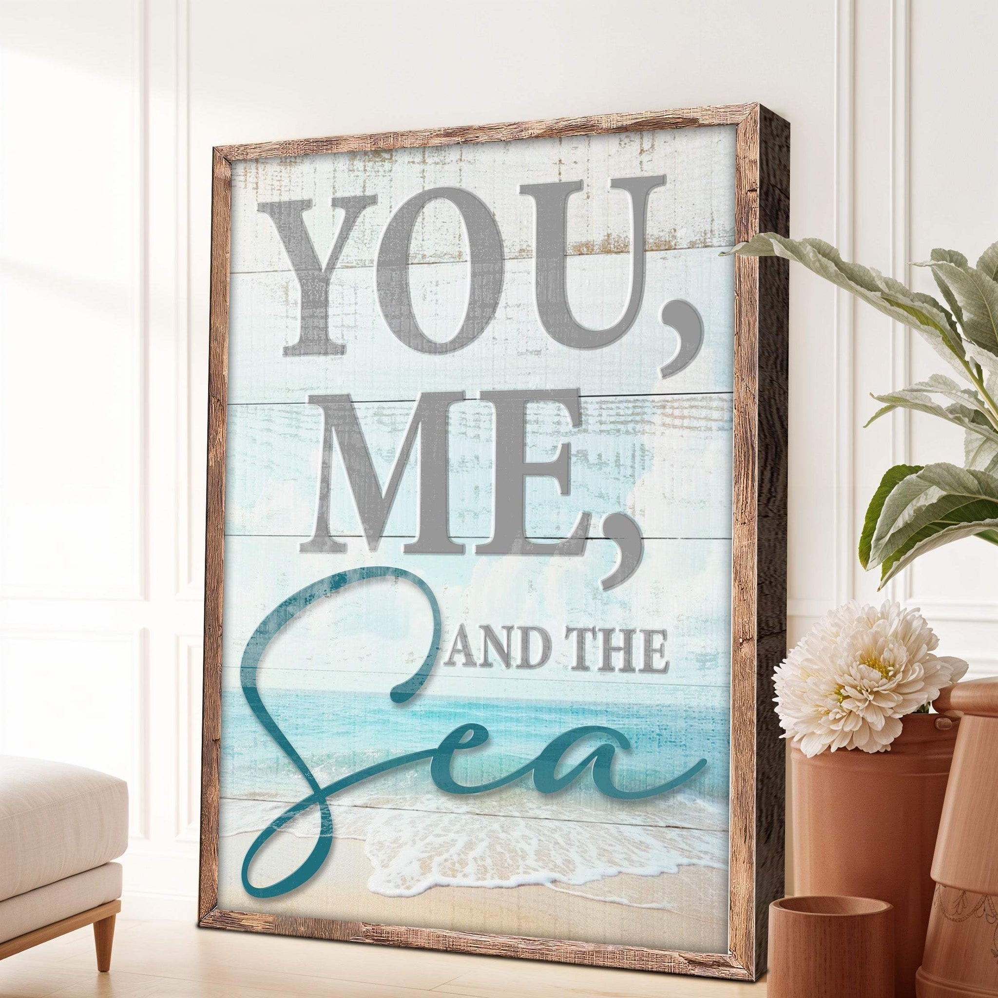 You Me and the Sea Coastal Sign II - Tailored Canvases - Flyclothing LLC