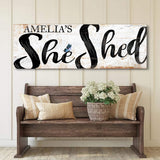 Personalized She Shed Sign VIII - Tailored Canvases - Flyclothing LLC