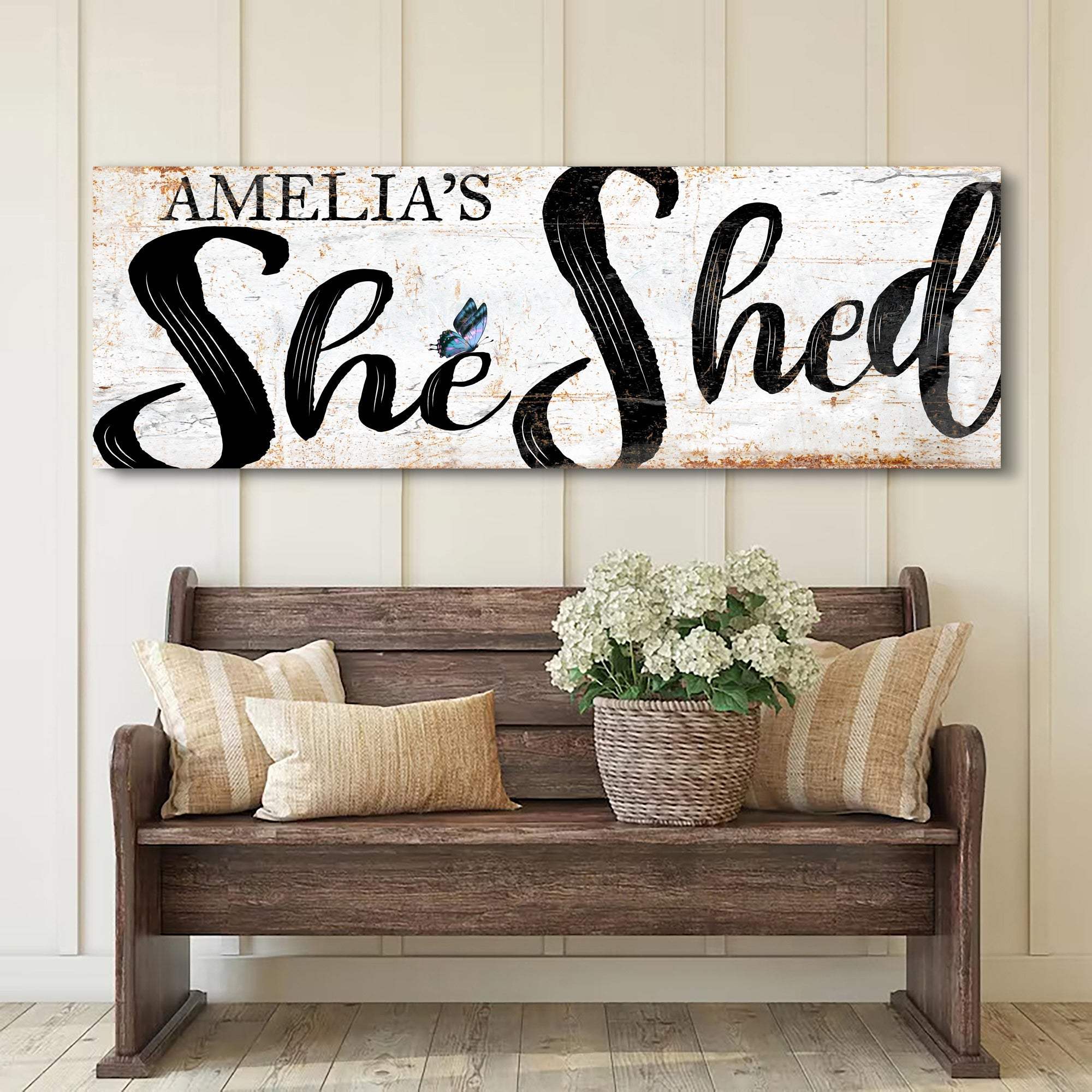 Personalized She Shed Sign VIII - Tailored Canvases - Flyclothing LLC