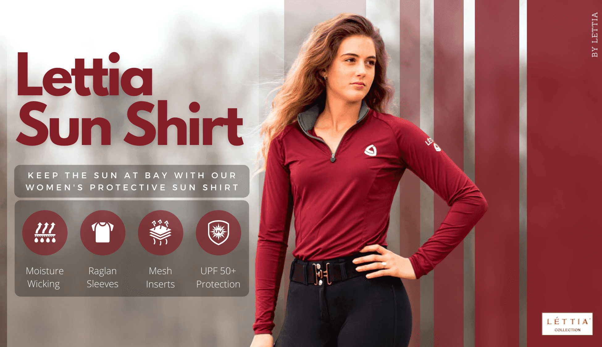 Lettia Ladies Shadow Sun Shirt - Breeches.com - Flyclothing LLC
