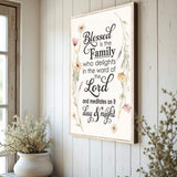 Blessed Is The Family Faith Sign - Tailored Canvases - Flyclothing LLC