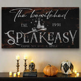 The Bewitched Speakeasy Halloween Sign III - Tailored Canvases - Flyclothing LLC