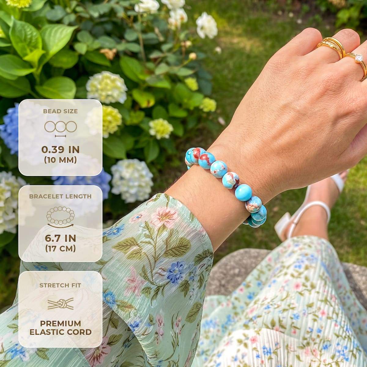 Empath’s Shield - Aqua Terra Jasper Bracelet - Conscious Items - Flyclothing LLC