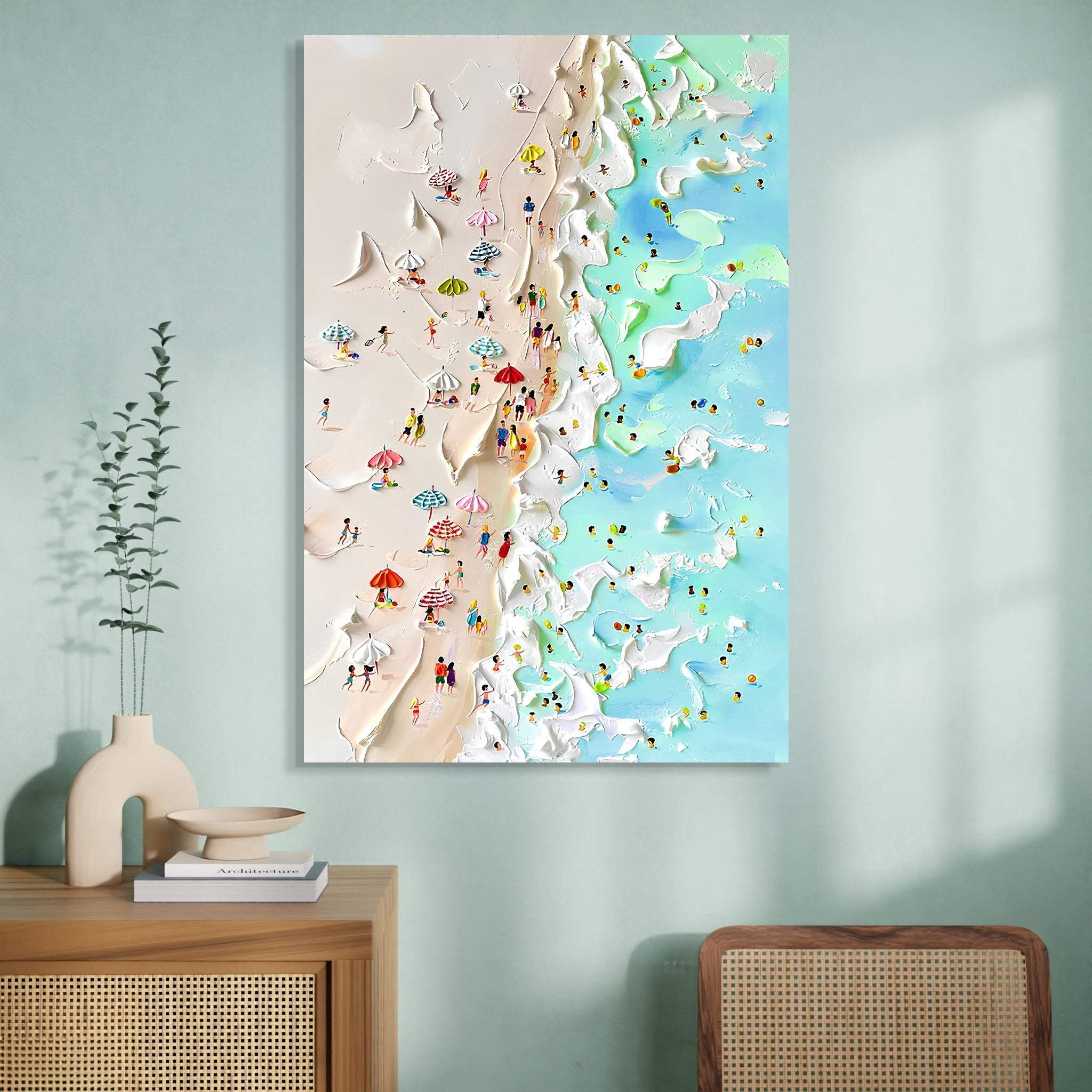Beachfront Painting Coastal Wall Art - Tailored Canvases - Flyclothing LLC