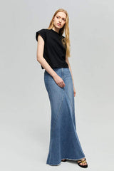 Ocean Wave Denim Skirt HJ821 - Hey Joanie - Flyclothing LLC