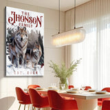 Personalized Wolf Family Wall Art - Tailored Canvases - Flyclothing LLC