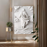 3D Minimalist Jesus Walking on Water Wall Art - Tailored Canvases - Flyclothing LLC