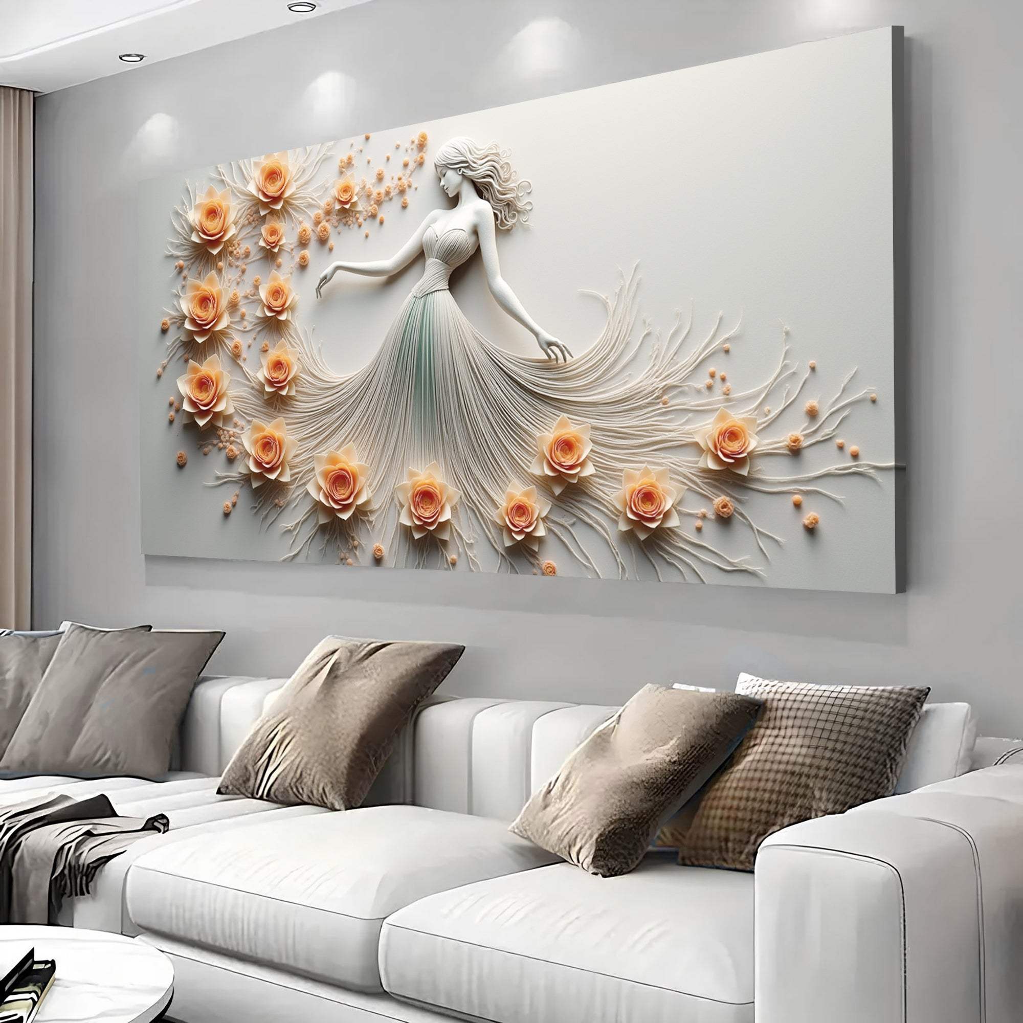 Modern Minimalist Woman Dance Wall Art - Tailored Canvases - Flyclothing LLC