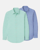 Mauro Dress Shirt 2-Pack - Emerald/Blue - Buki - Flyclothing LLC