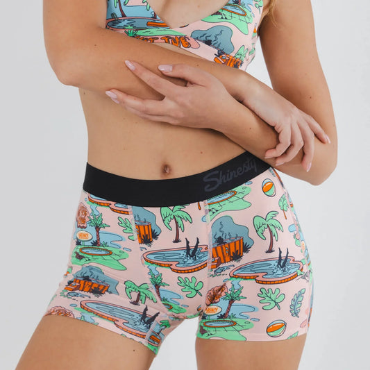 The Motel Hotel | Palm Springs Tropical Women’s Boxers - Shinesty - Flyclothing LLC