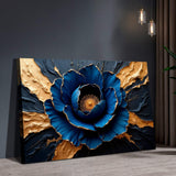 Sapphire Bloom Wall Art - Tailored Canvases - Flyclothing LLC