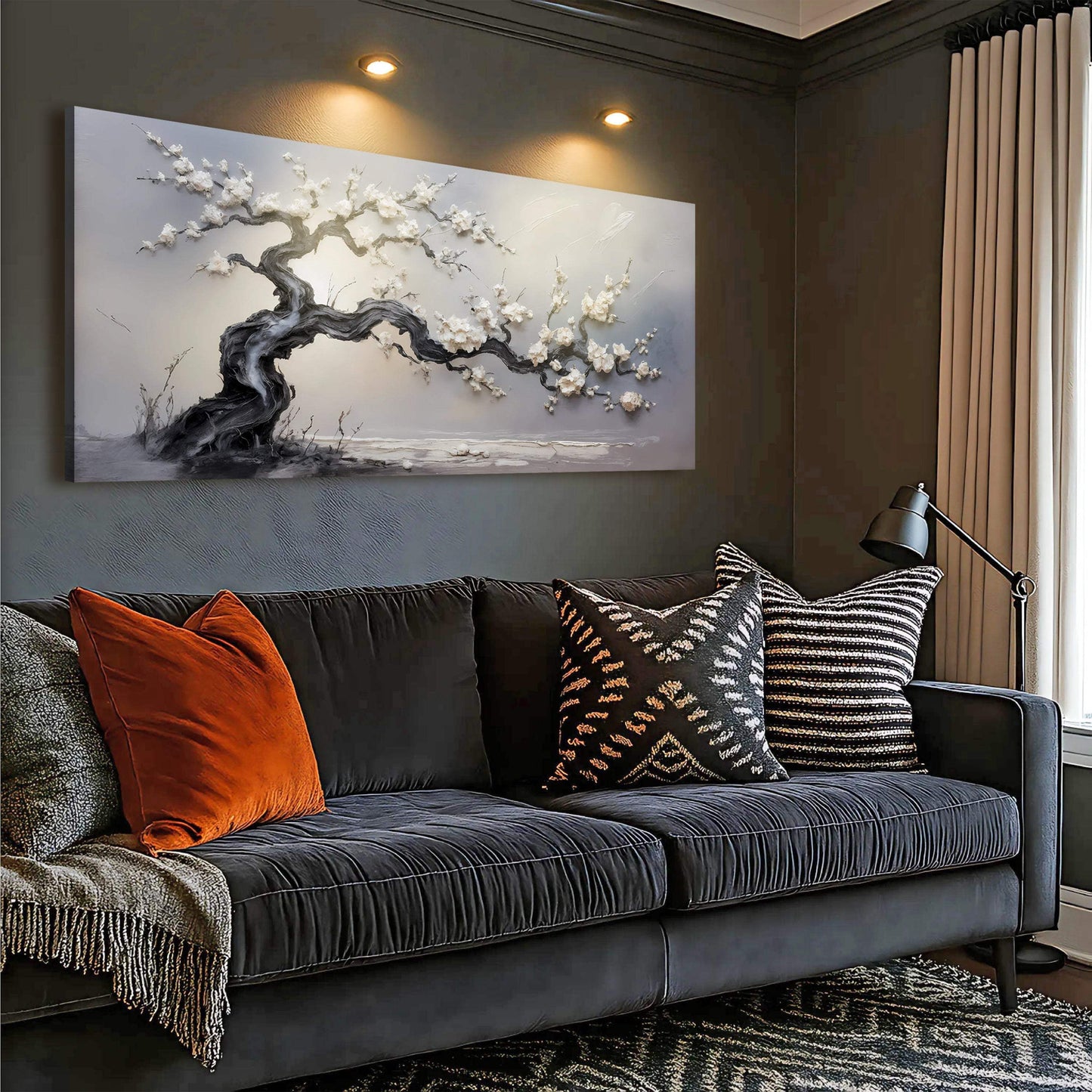 White Blossom Wall Art - Tailored Canvases - Flyclothing LLC