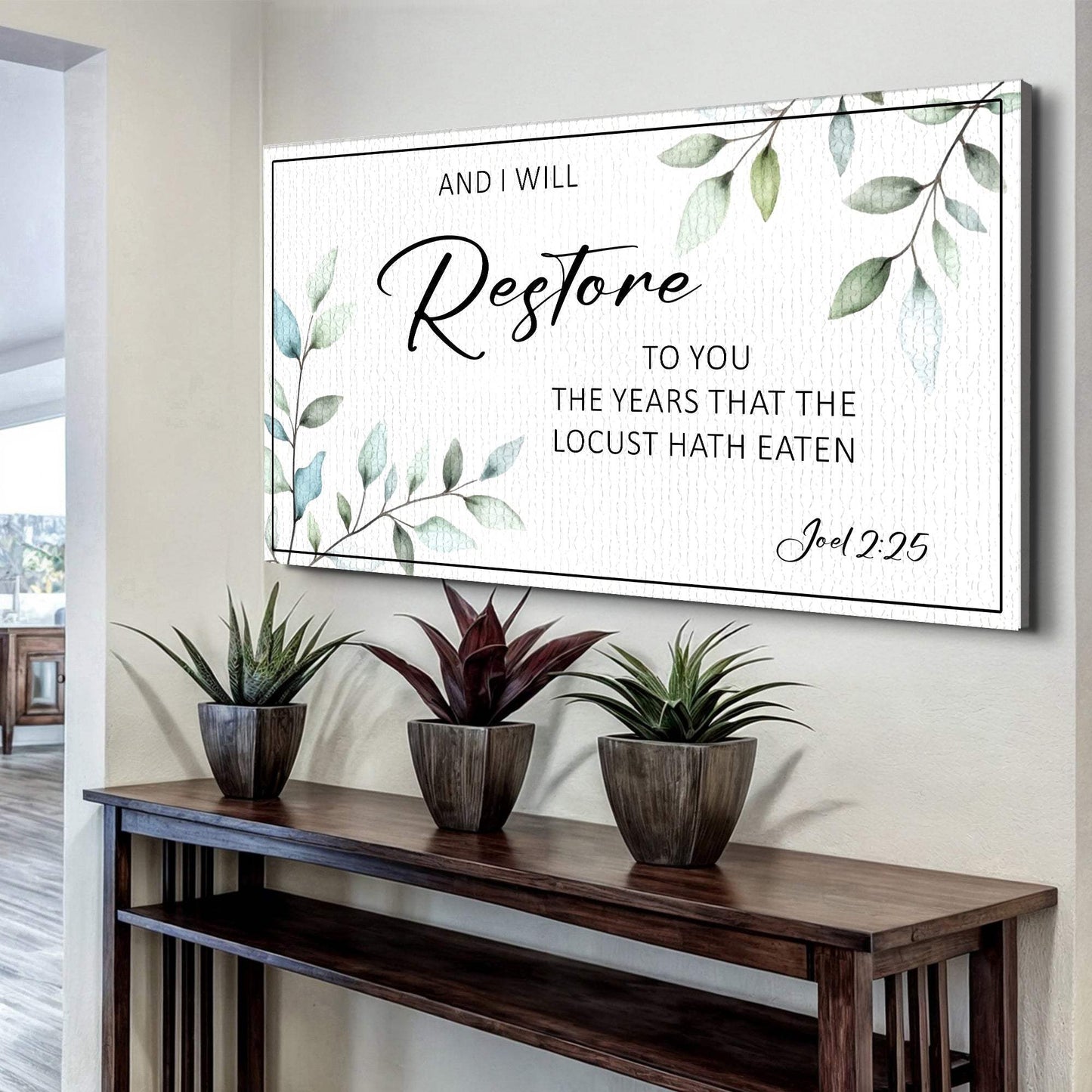 And I Will Restore To You - Joel 2:25 Faith Sign - Tailored Canvases - Flyclothing LLC