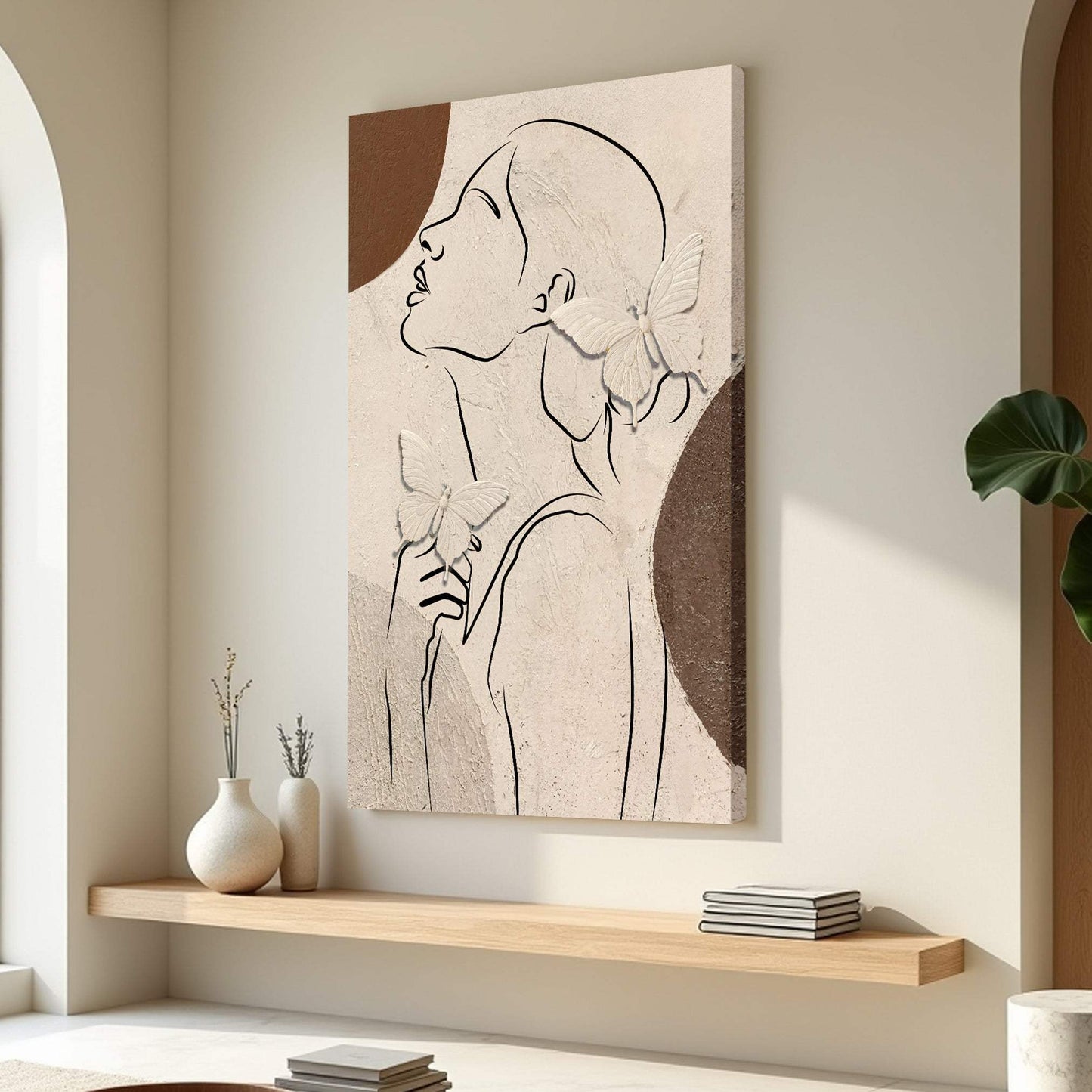 Minimalist Woman Line Art Canvas Wall Art - Tailored Canvases - Flyclothing LLC