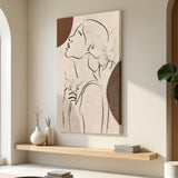 Minimalist Woman Line Art Canvas Wall Art - Tailored Canvases - Flyclothing LLC