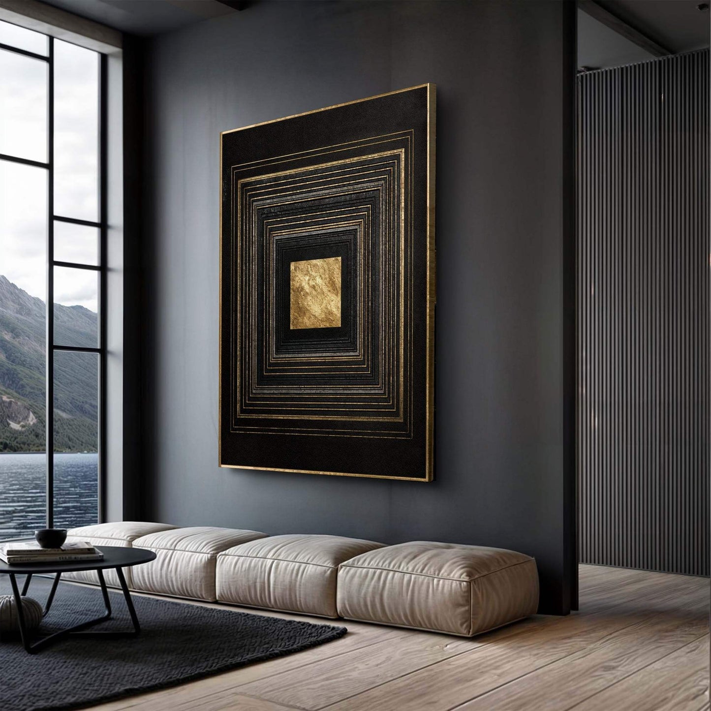 Black And Gold Core Wall Art - Tailored Canvases - Flyclothing LLC