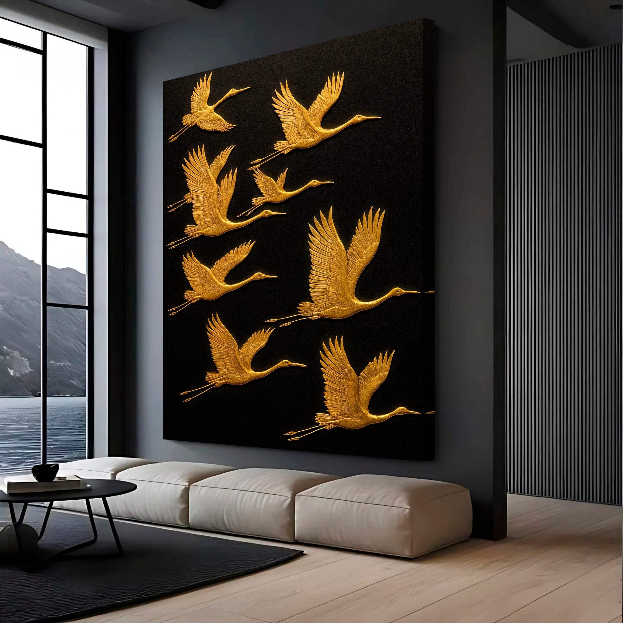 Abstract Sandhill Cranes Wall Art - Tailored Canvases - Flyclothing LLC