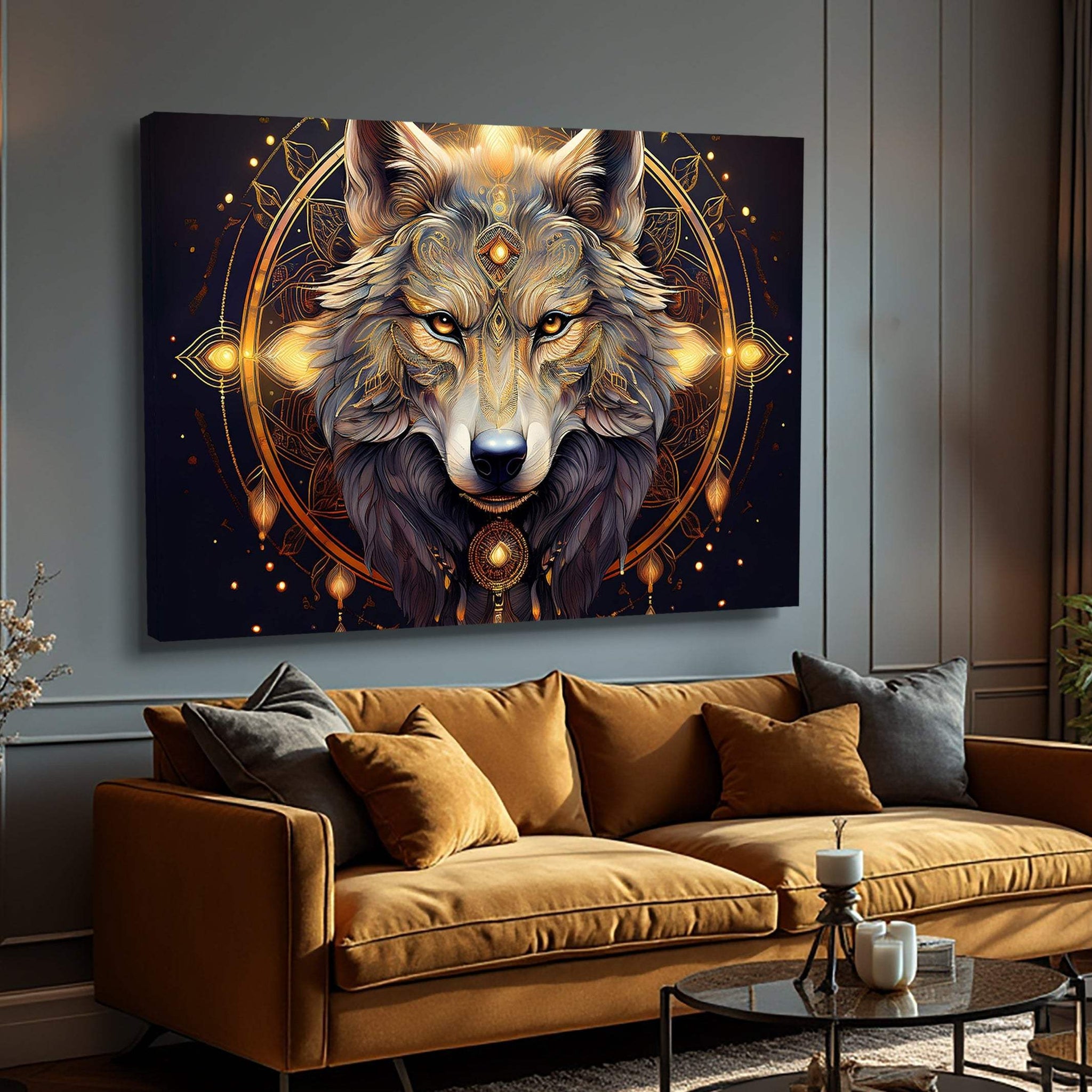 Wolf Head Wall Art - Tailored Canvases - Flyclothing LLC