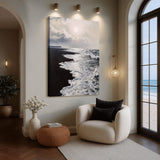 Black & White Waves Abstract Wall Art - Tailored Canvases - Flyclothing LLC