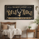 Personalized Rifle Ridge Family Sign - Tailored Canvases - Flyclothing LLC