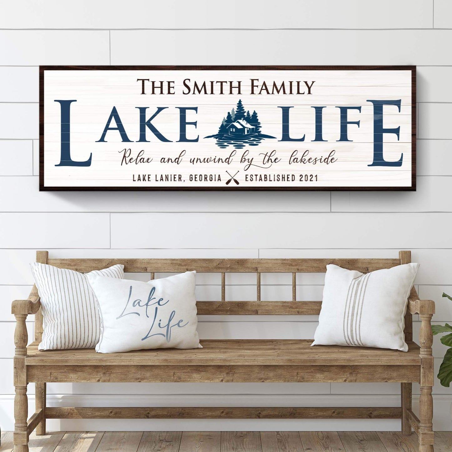 Personalized Lake Life Sign - Tailored Canvases - Flyclothing LLC