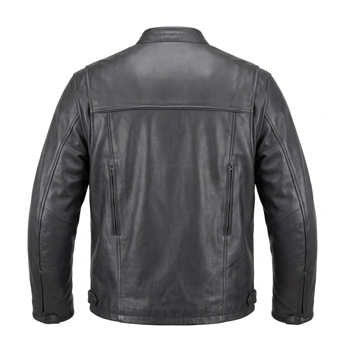 Black Iron - Men's Motorcycle Leather Jacket - Unik Just for Bikers - Flyclothing LLC