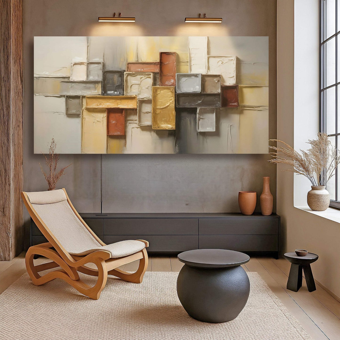 Shape Pattern Minimalist Abstract Wall Art - Tailored Canvases - Flyclothing LLC