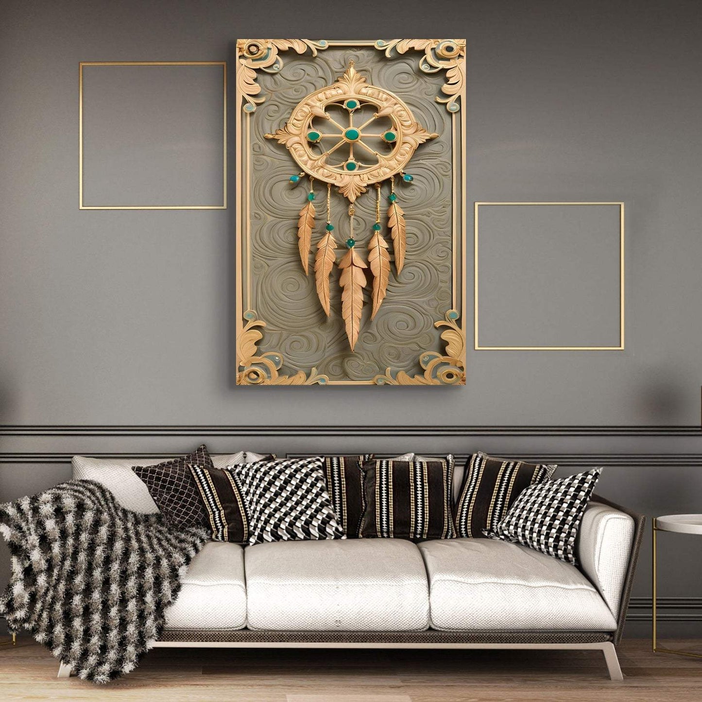 3D Whispering Feathers Wall Art II - Tailored Canvases - Flyclothing LLC