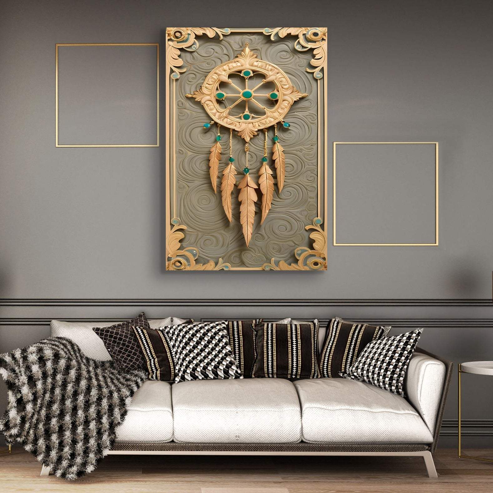 3D Whispering Feathers Wall Art II - Tailored Canvases - Flyclothing LLC