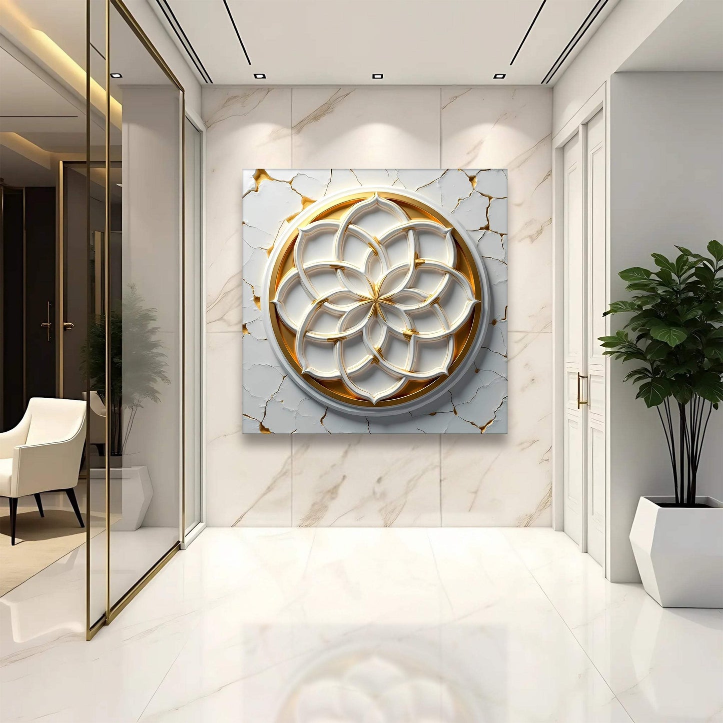 Flower Of Life Wall Art - Tailored Canvases - Flyclothing LLC