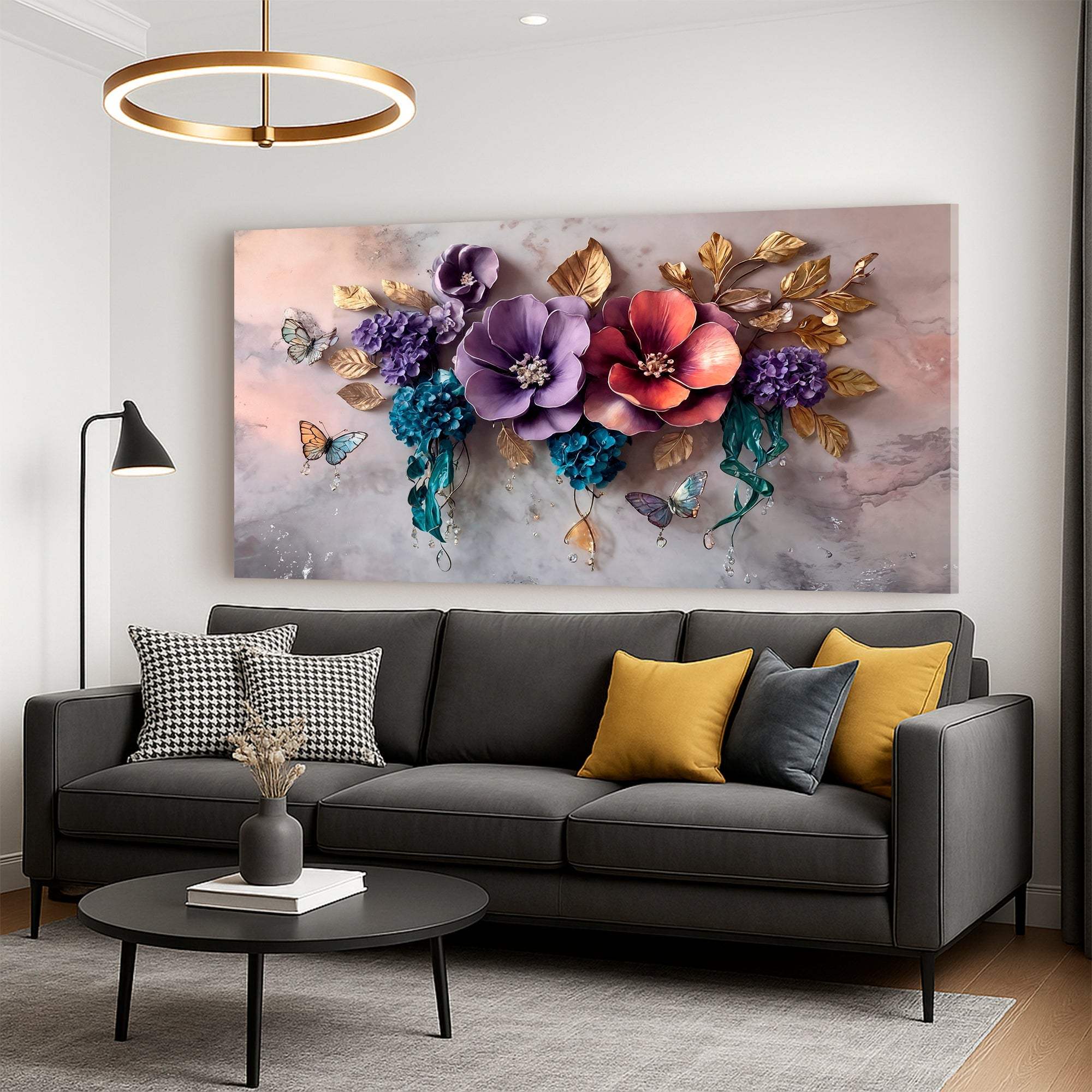 Floral Symphony Wall Art - Tailored Canvases - Flyclothing LLC