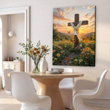 Cross and Flowers Faith Wall Art - Tailored Canvases - Flyclothing LLC