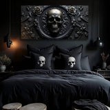 3D Rose and Skull Wall Art VI - Tailored Canvases - Flyclothing LLC