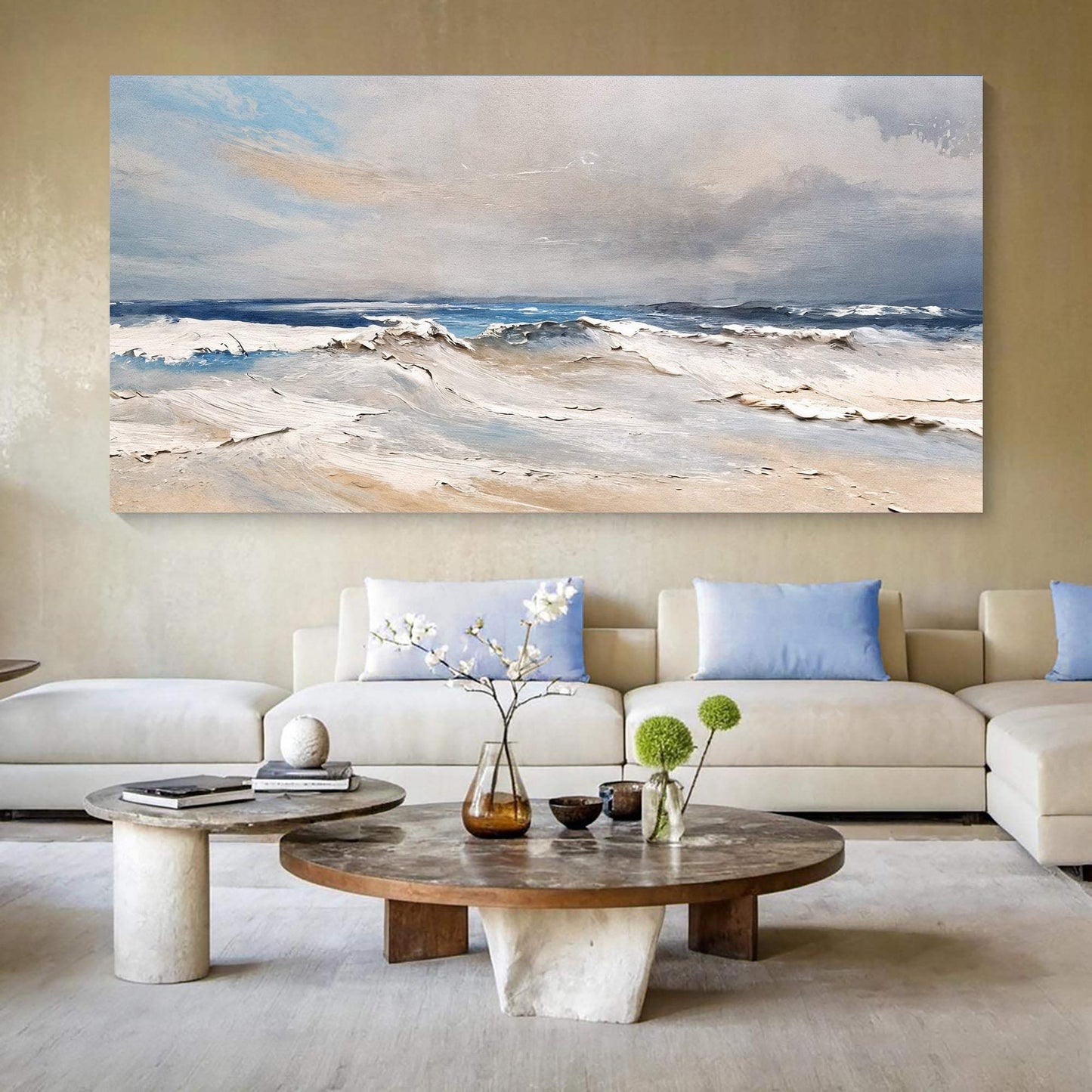 Serene Ocean Wave Coastal Wall Art IX - Tailored Canvases - Flyclothing LLC