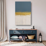 Minimalist Blue and Gold Wall Art - Tailored Canvases - Flyclothing LLC