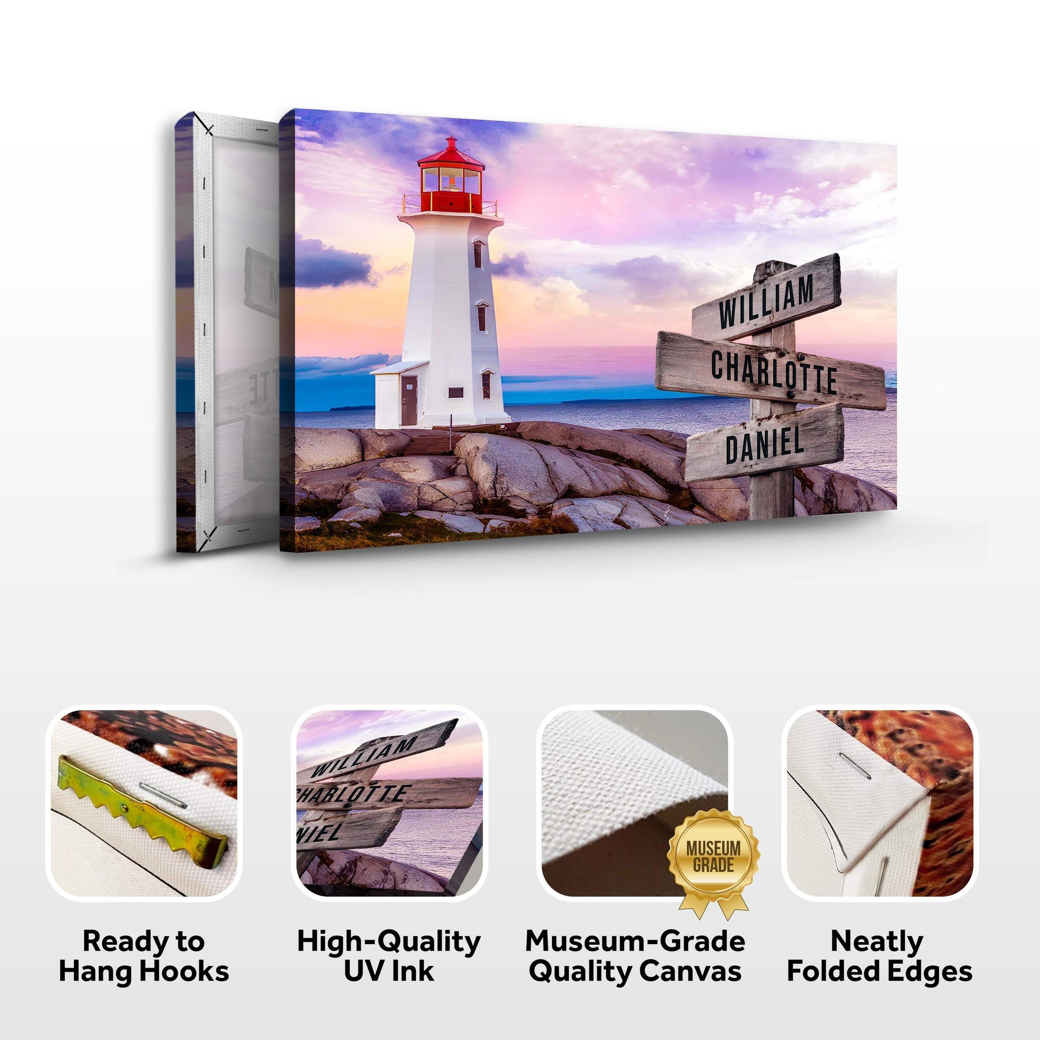 Lighthouse Family Names Sign - Tailored Canvases - Flyclothing LLC