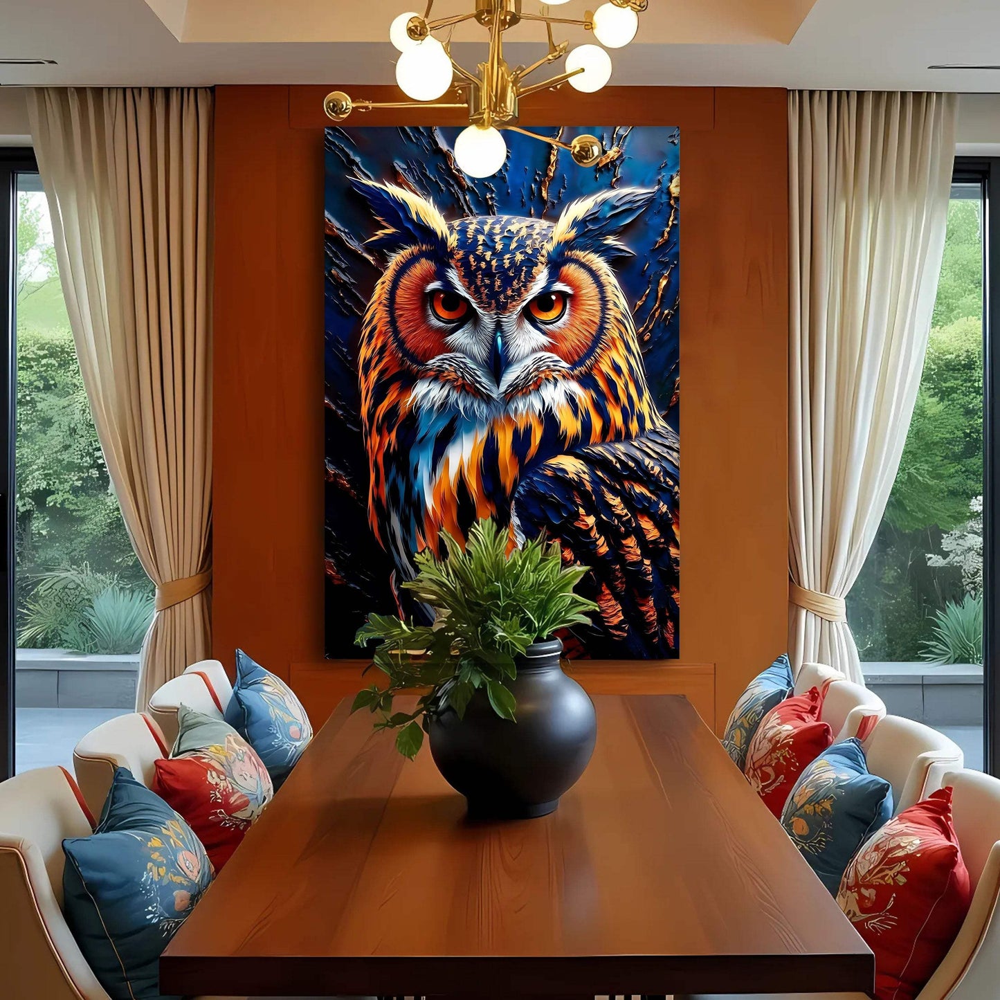 Abstract Owl Wall Art - Tailored Canvases - Flyclothing LLC